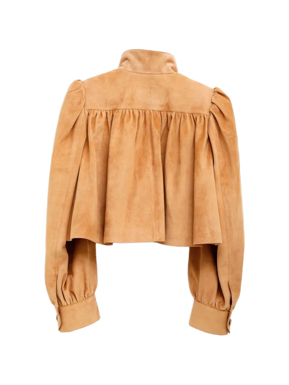 Chloé Gesmockt jack met pofmouwen Beige