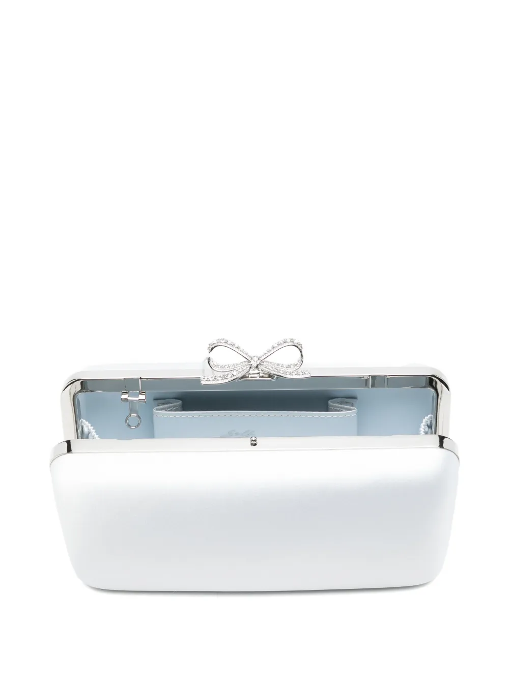 Self-Portrait Satijnen clutch Blauw