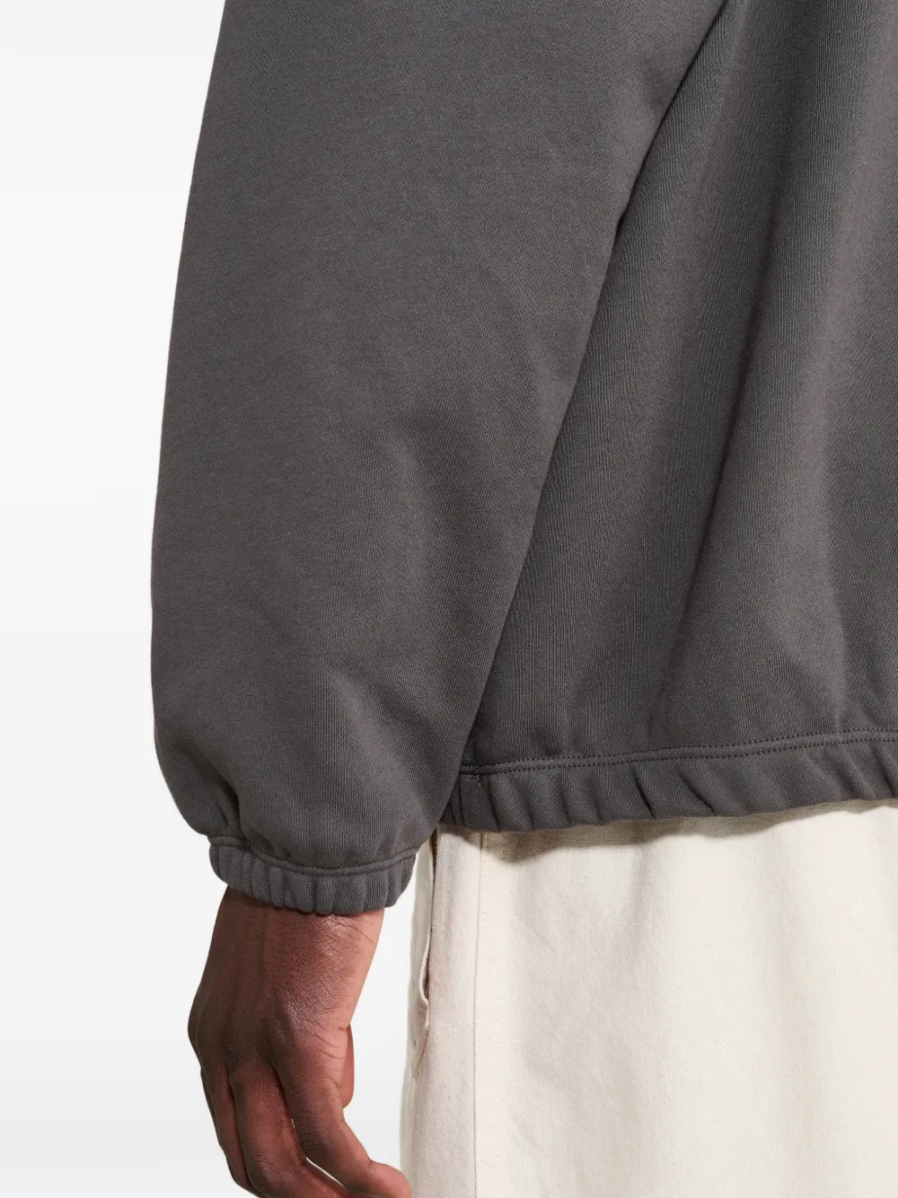 Lady White Co. Topper sweater met kwart rits Grijs