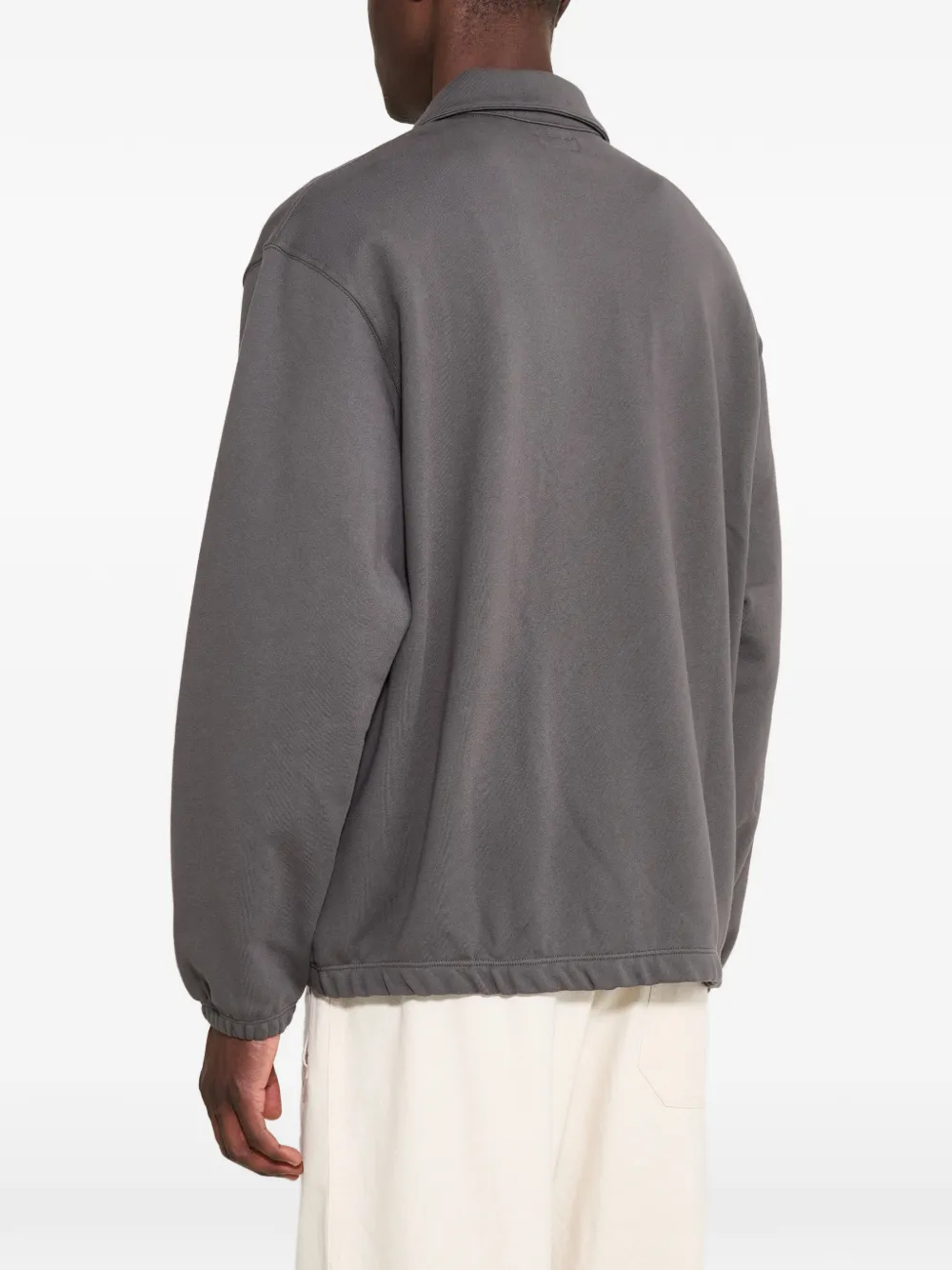 Lady White Co. Topper sweater met kwart rits Grijs