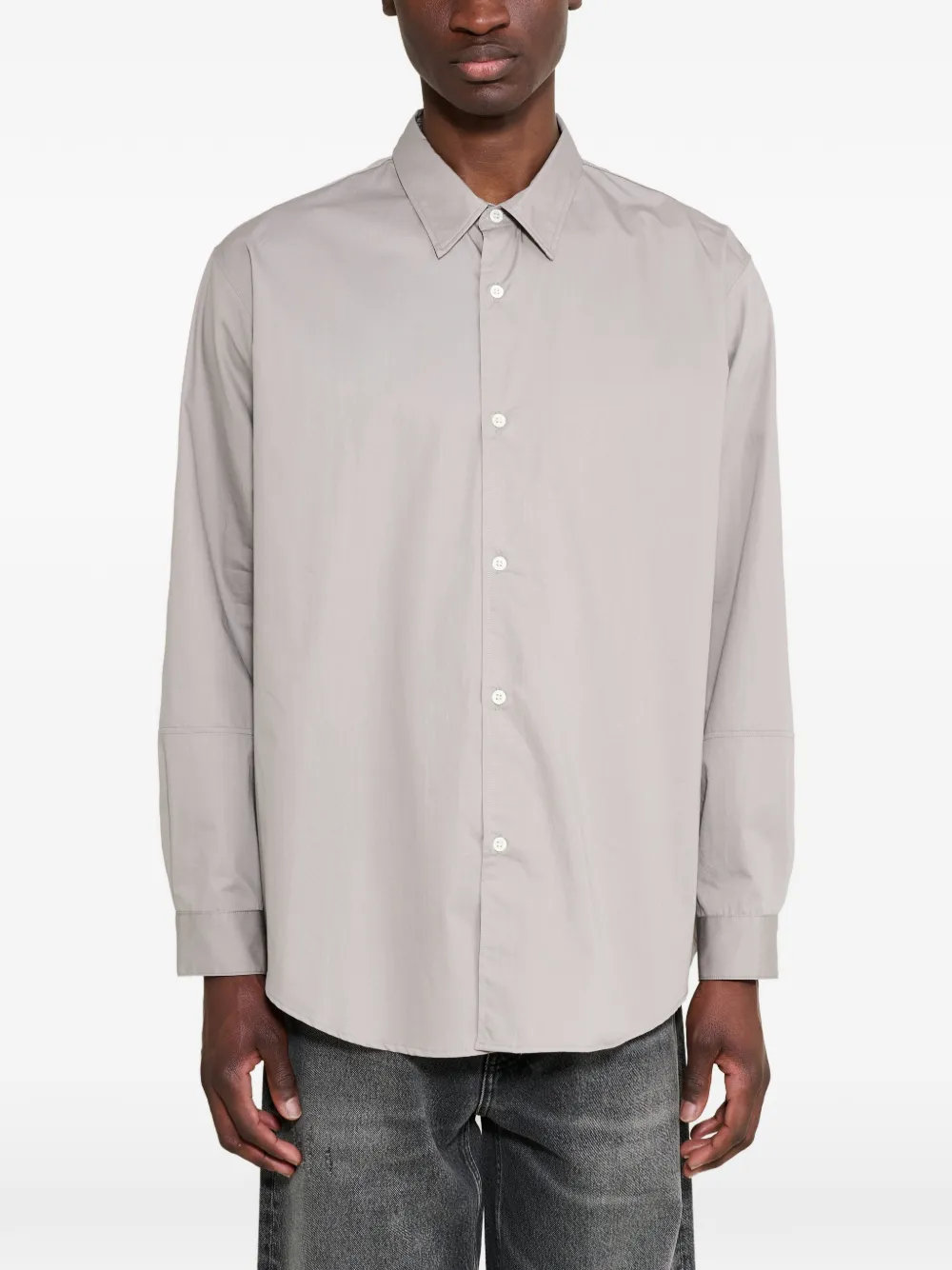 Lady White Co. Lynn poplin shirt - Grau