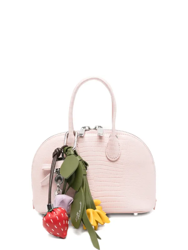 Self-Portrait Embossed Leather Pink Mini Bag