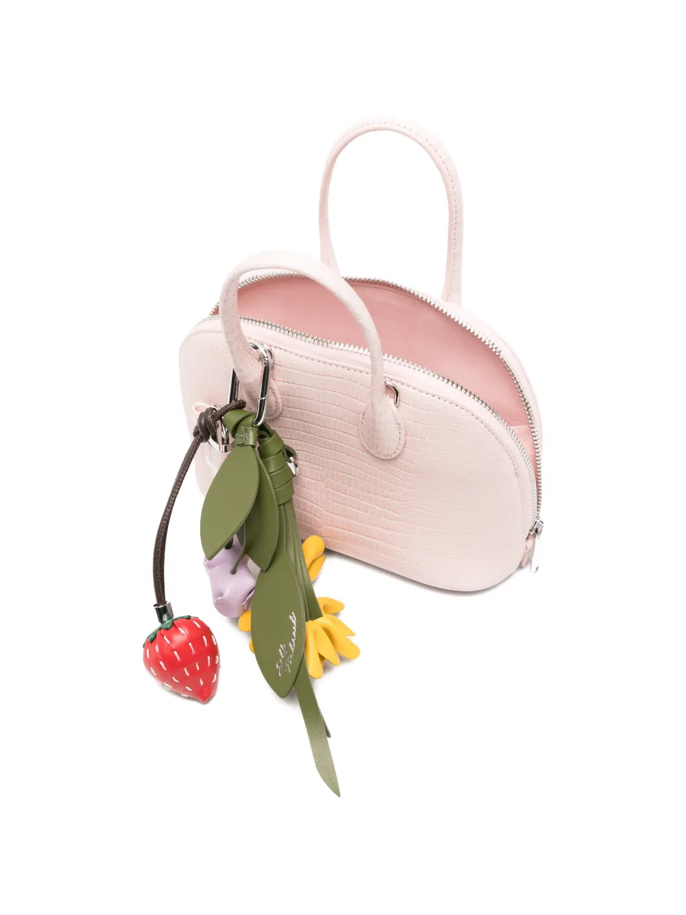Self-Portrait Embossed Leather Pink Mini Bag, view 5