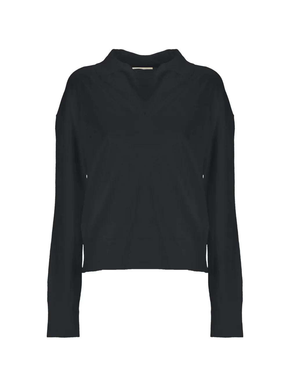 Oliver Lattughi V-neck Polo-collar T-shirt In Blue