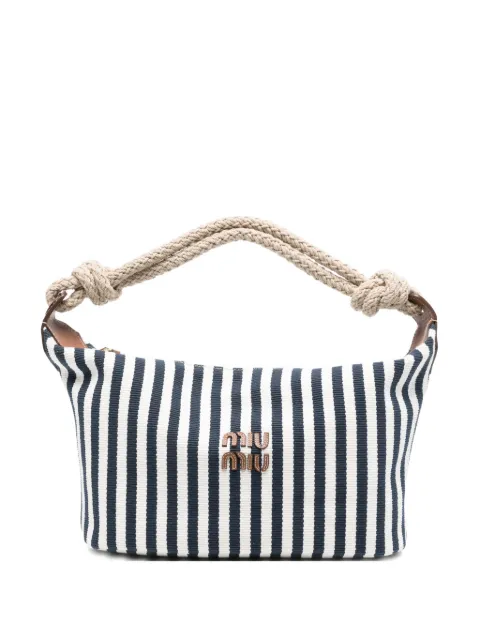 Miu Miu striped rope-handle tote bag