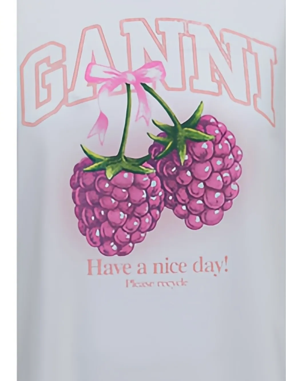 GANNI プリント Tシャツ | ホワイト | FARFETCH JP