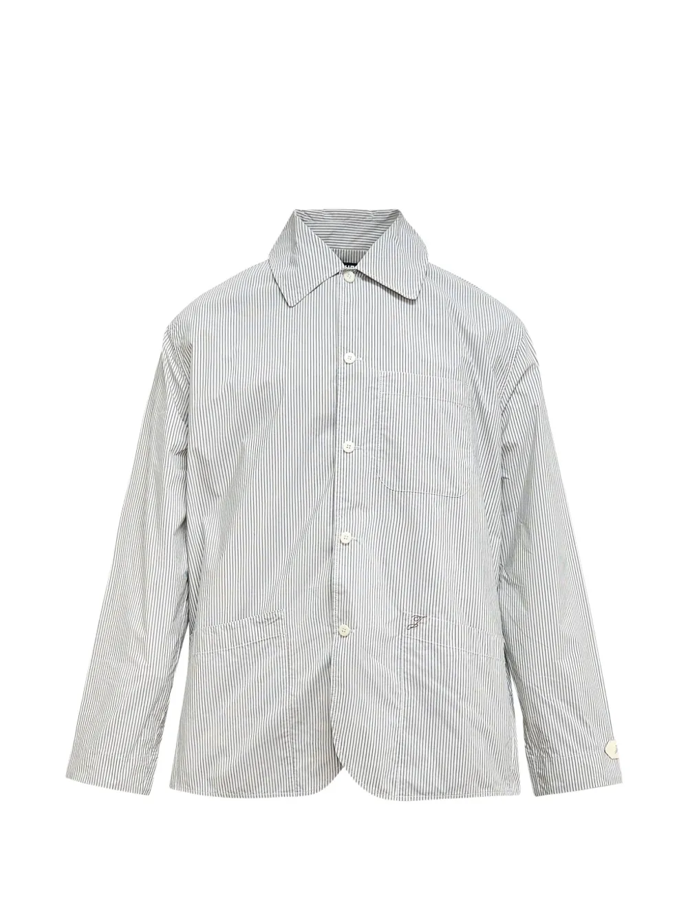 Jacquemus La Veste Boutis striped overshirt - Bianco