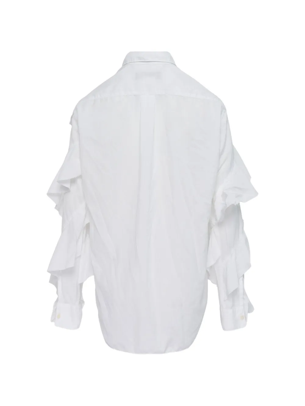 Black Comme Des Garçons shirt met ruchemouwen Wit