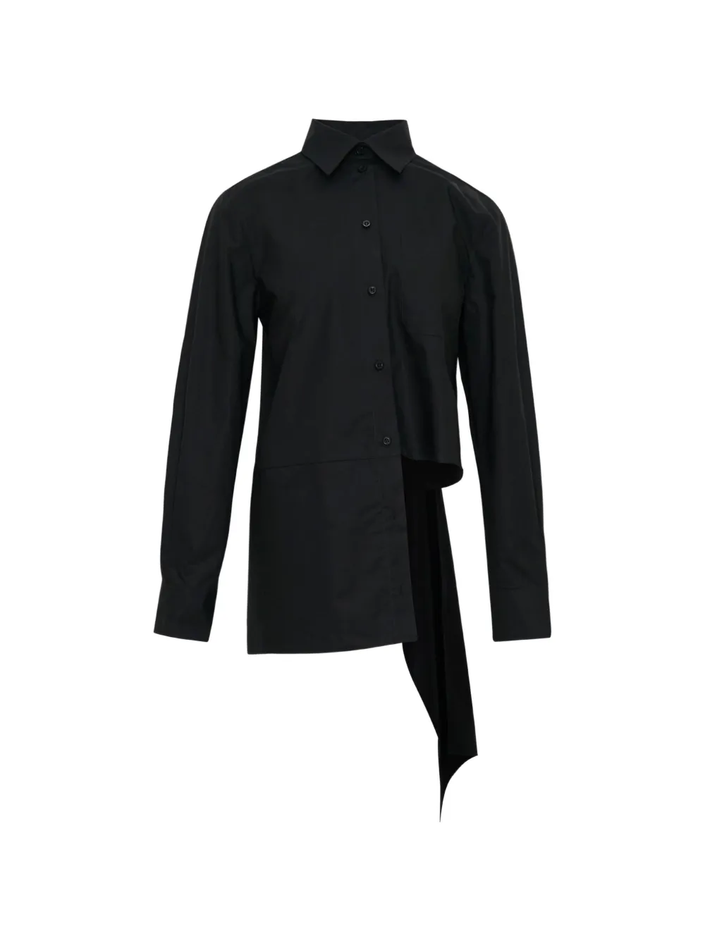 MSGM asymmetric-hem shirt - Nero