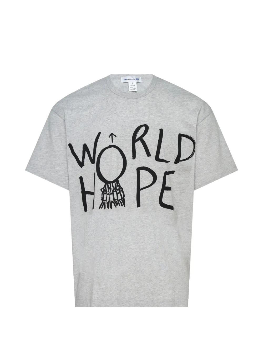 Comme Des Garçons Shirt oversized slogan-print T-shirt - Grigio
