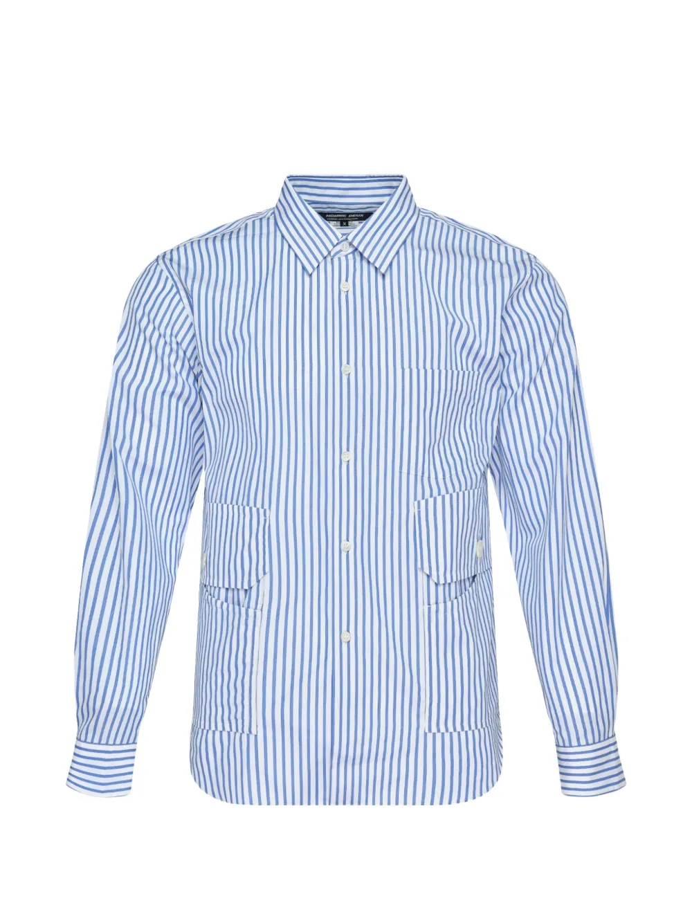 Comme des Garçons Homme Deux stripe-pattern pocket-detail shirt - Blu
