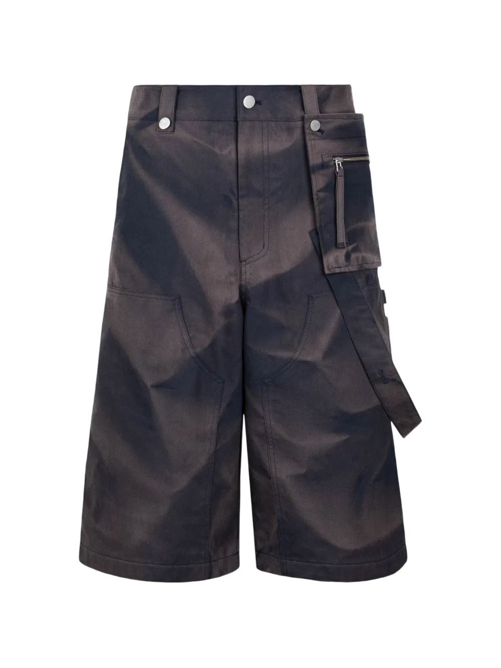 JiyongKim sun-bleached work shorts - Blu