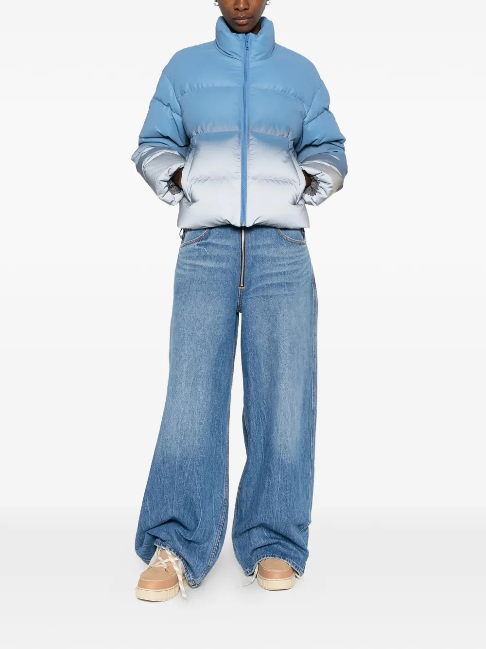 Alexander Wang Surge jeans met wijde pijpen Blauw