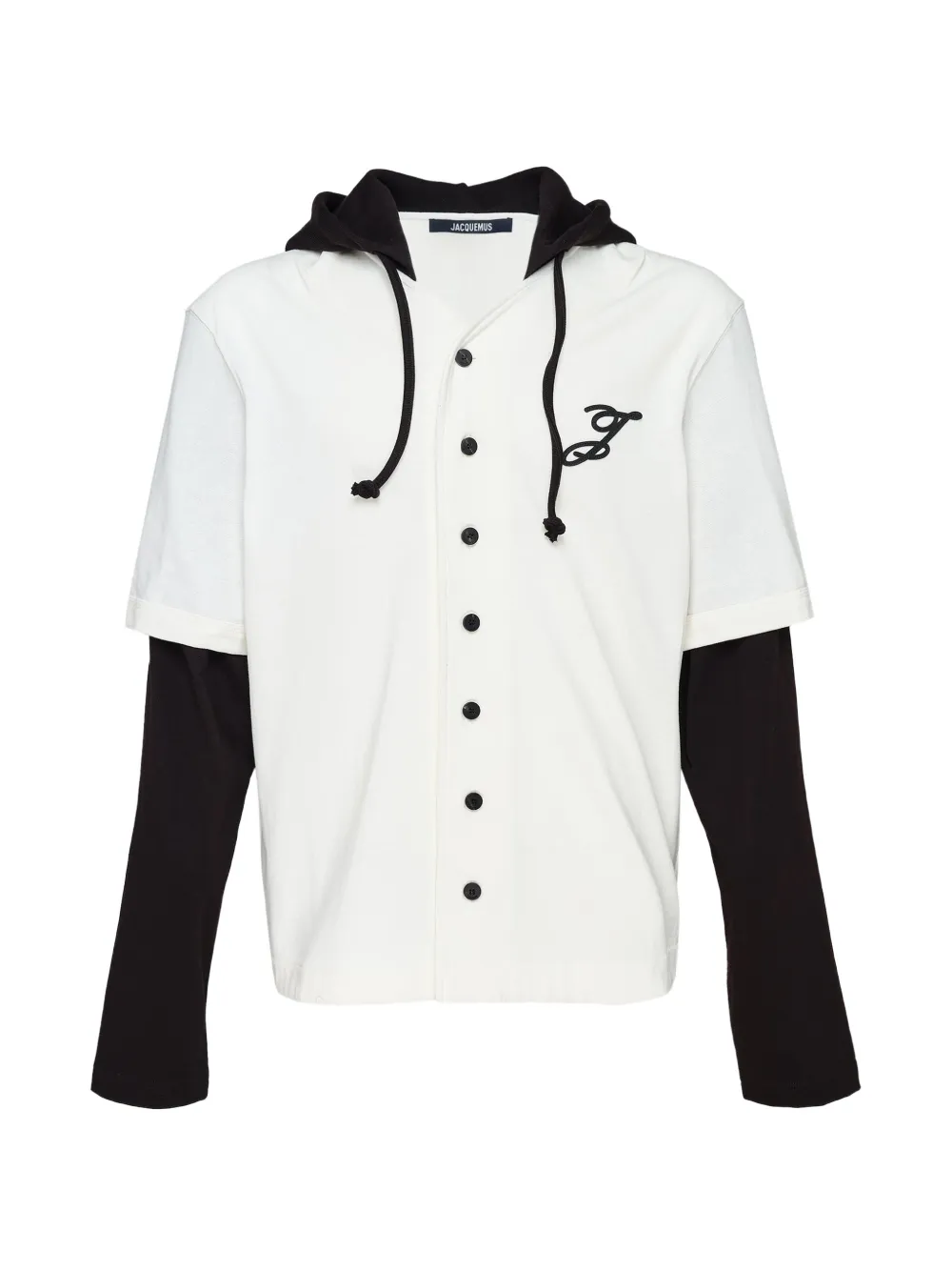 Jacquemus The Letro layered-sleeve hoodie - Bianco