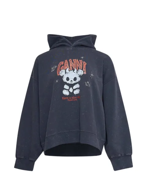 GANNI — graphic print hoodie