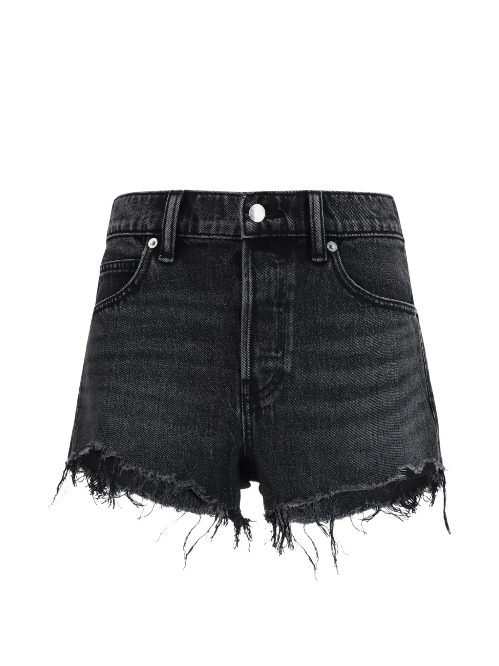 Alexander Wang crystal-embellished frayed shorts - Nero