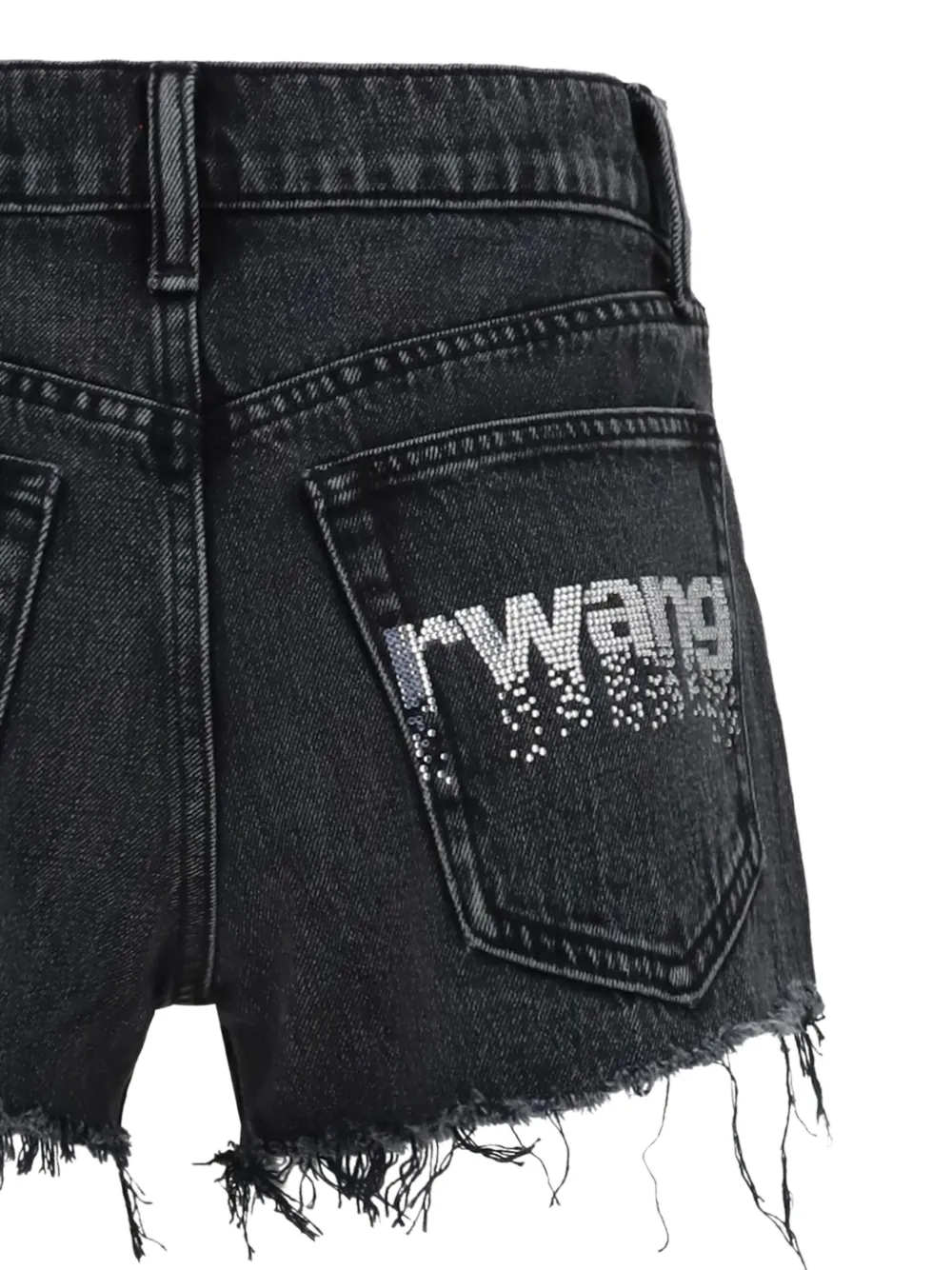 Alexander Wang ラインストーンロゴ ショートパンツ | ブラック