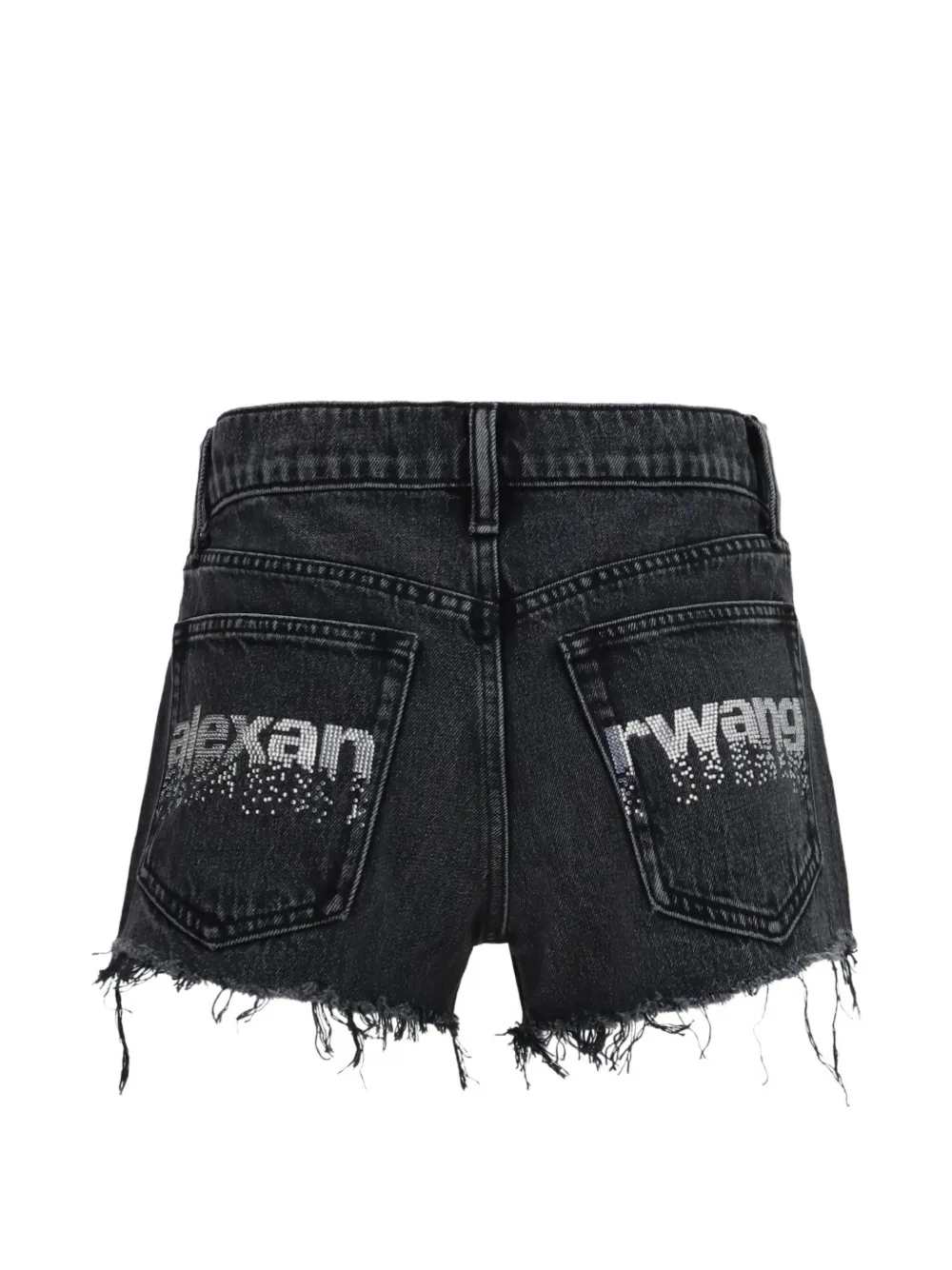 Alexander Wang ラインストーンロゴ ショートパンツ | ブラック