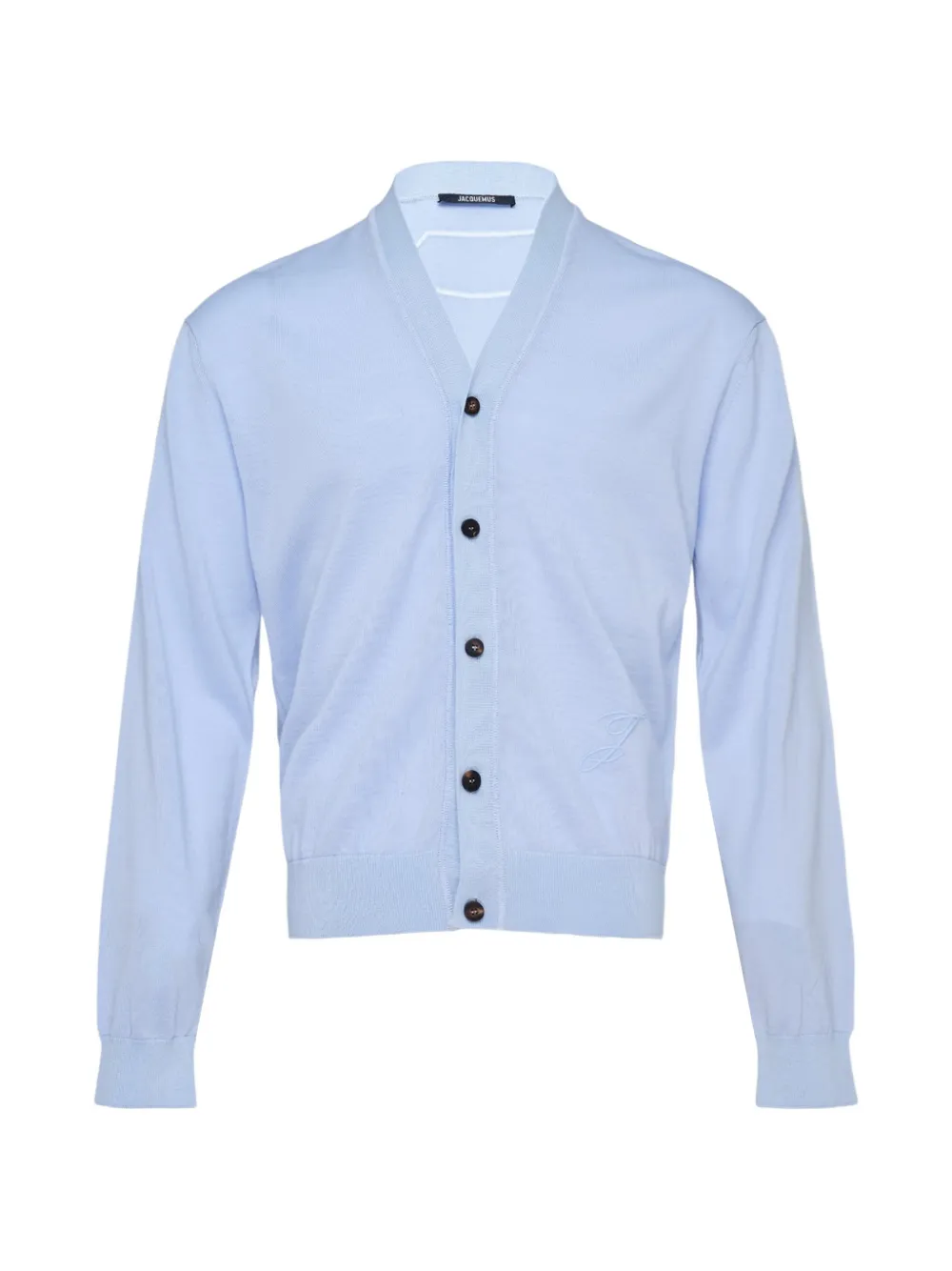 Jacquemus The J embroidered-logo cardigan - Blu