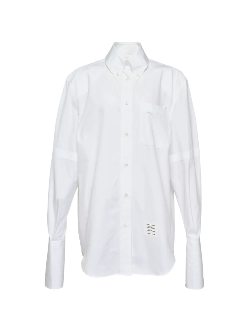 Thom Browne button-down armbands shirt dress - Bianco