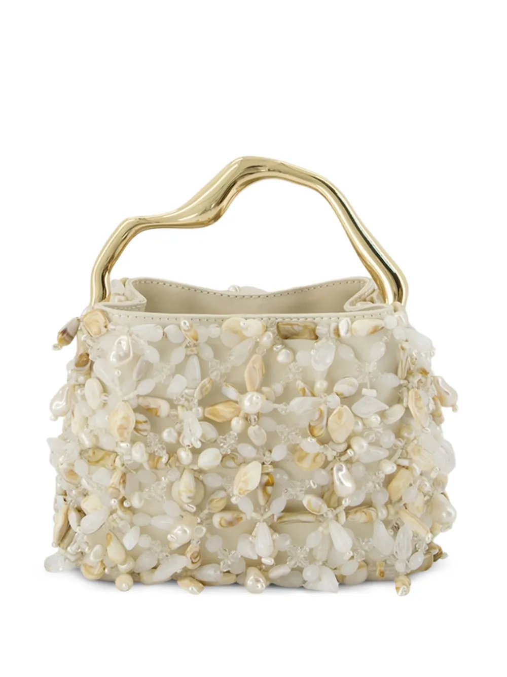 Cult Gaia mini Solene bead-embellished tote bag - Neutrals