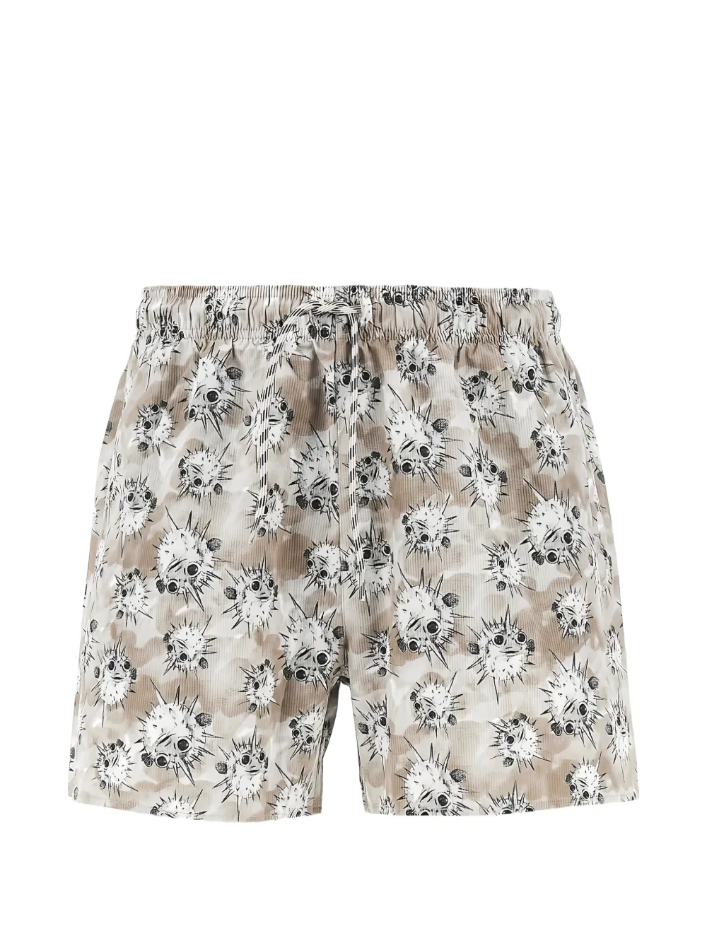 Emporio Armani blowfish-print swim shorts - Nude
