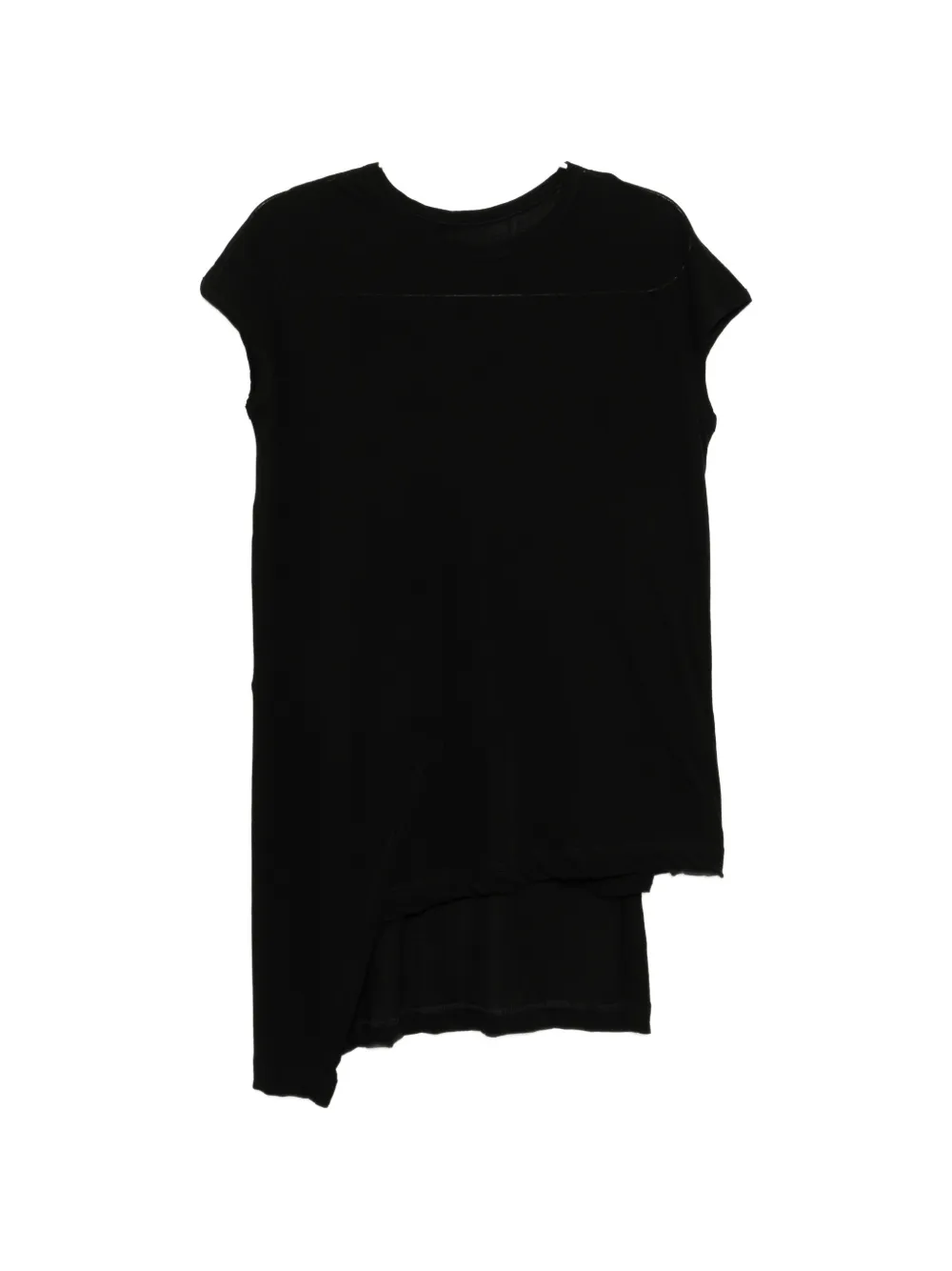 Yohji Yamamoto asymmetric layered T-shirt - Schwarz