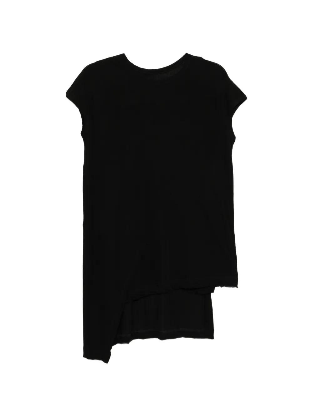 Yohji Yamamoto asymmetric layered T-shirt - Nero