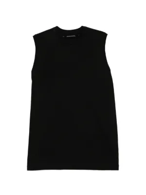 Rick Owens ラウンドネック ノースリーブトップ | ブラック | FARFETCH JP