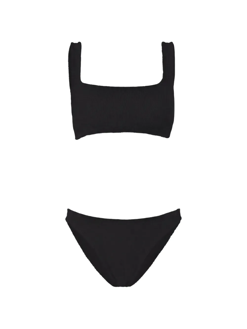 Hunza G Xandra crinkle-effect bikini - Nero