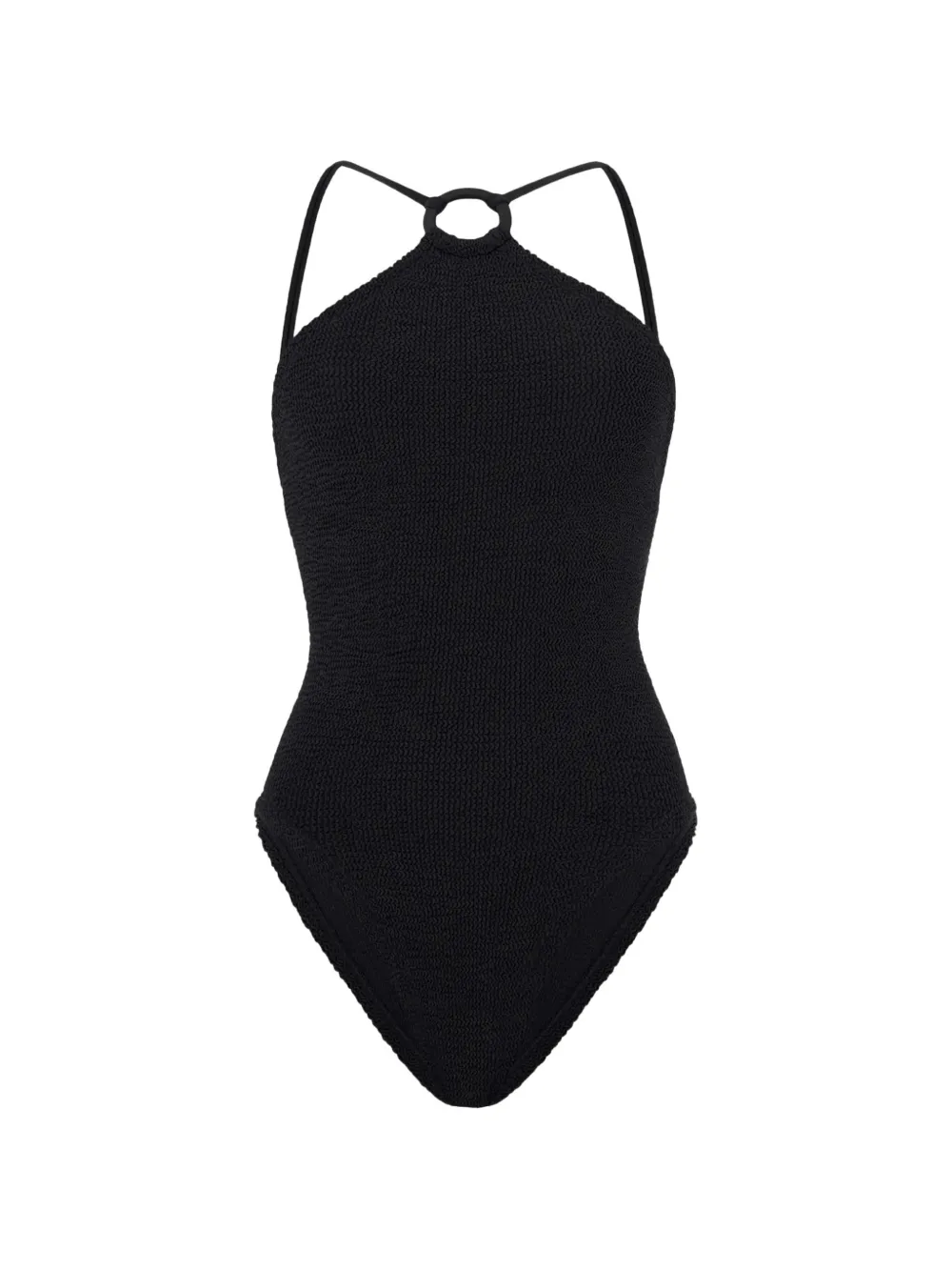 Hunza G Jasmine ring-detail swimsuit - Schwarz