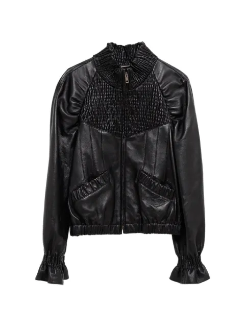 Chloé smocked leather jacket