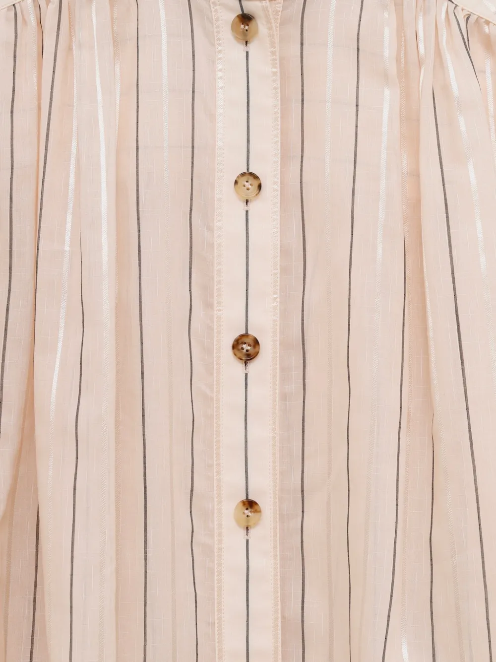 Chloé Gesmockte blouse van katoen en zijden popeline Roze