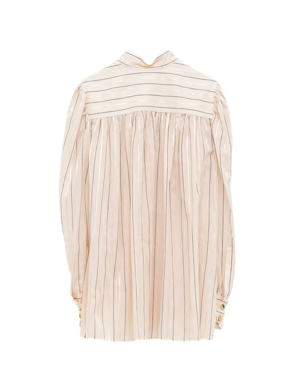 Chloé Gesmockte blouse van katoen en zijden popeline Roze