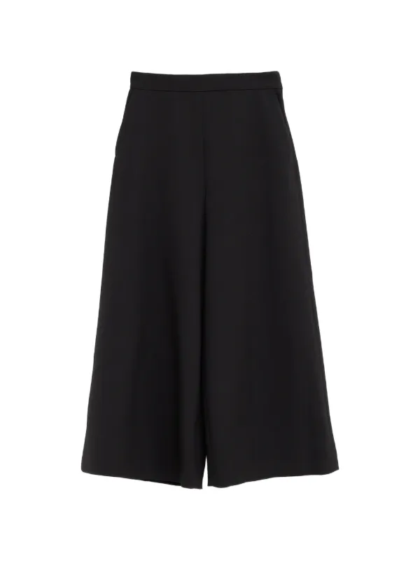 Chloé Wide-leg Cropped Trousers in Black