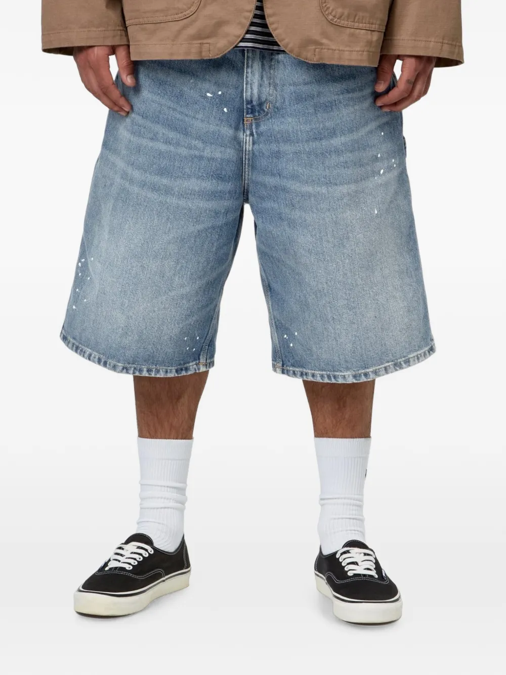 Carhartt WIP OG Single Knee cargo shorts met verfspatten Blauw