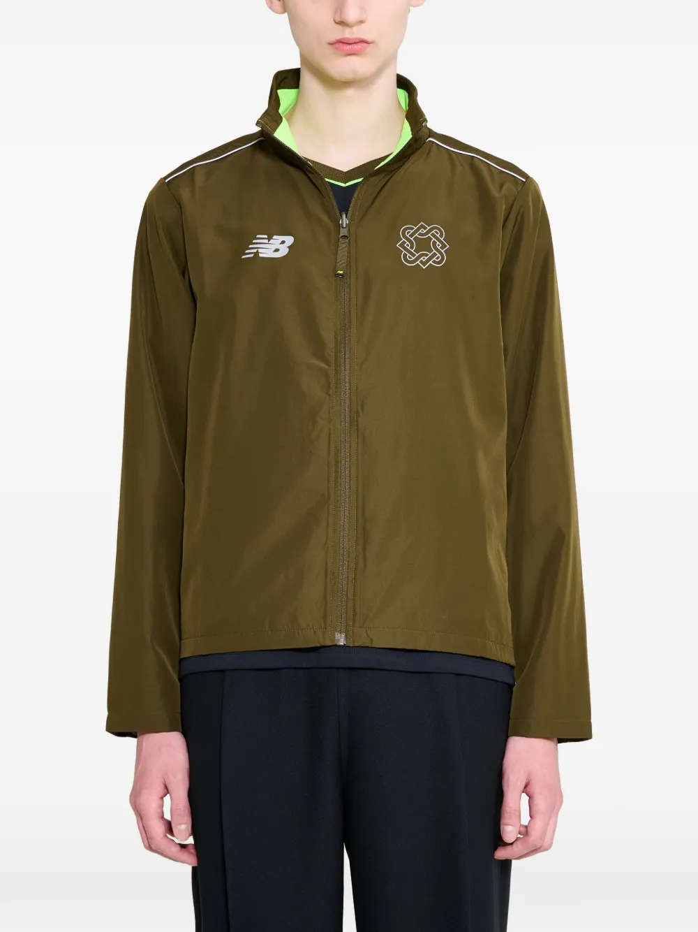 New Balance Lack of Guidance omkeerbaar jack met logoprint Groen