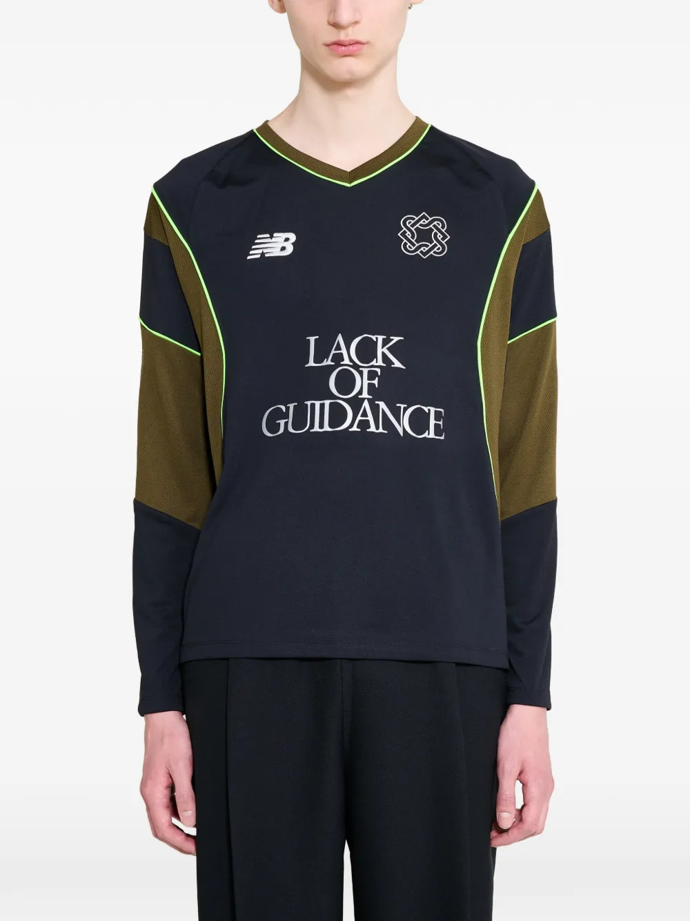 New Balance Lack Of Guidance T-shirt met vlakken Zwart