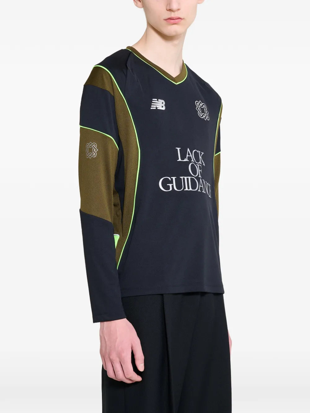 New Balance Lack Of Guidance T-shirt met vlakken Zwart