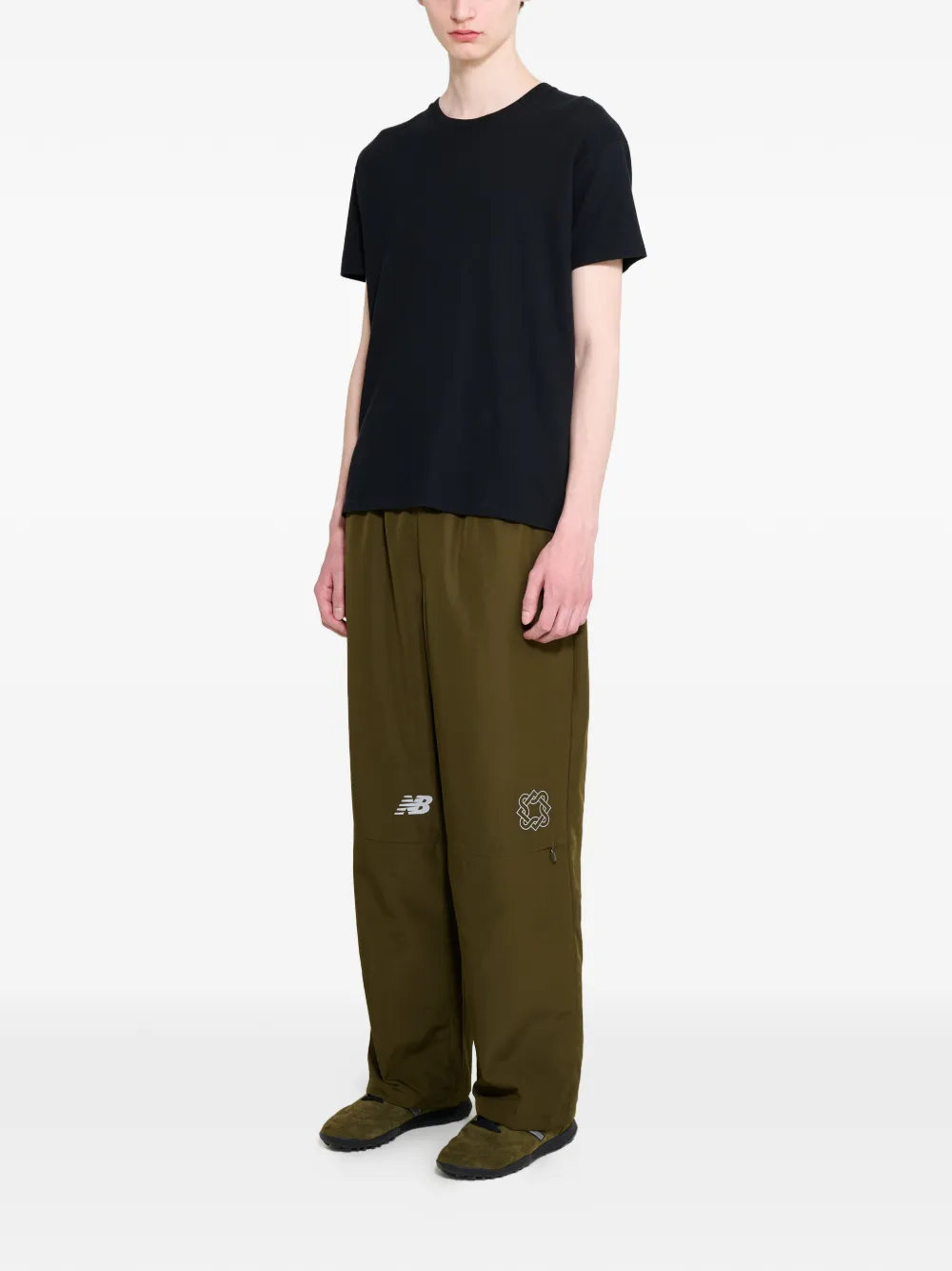 뉴발란스 logo-print track pants MB62N7DE