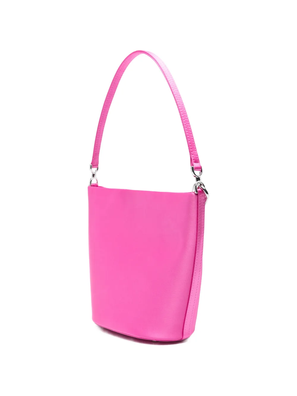 Self-Portrait Satin Floral-charm Bucket Bag in Pink, view 3