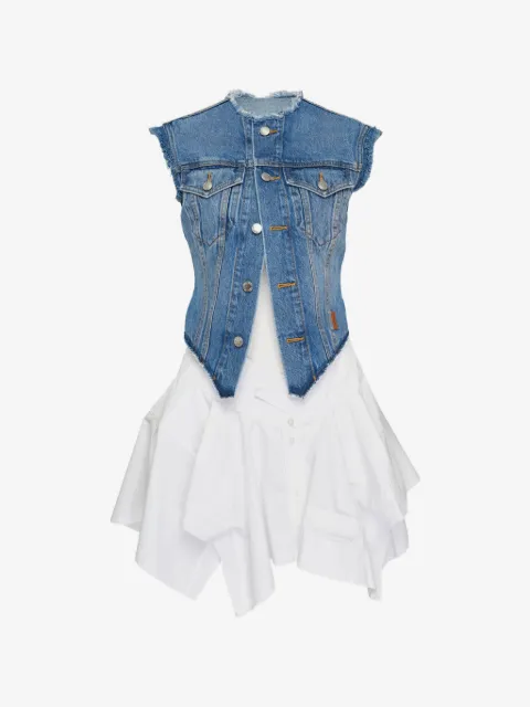 Alexander Wang frayed panelled dress
