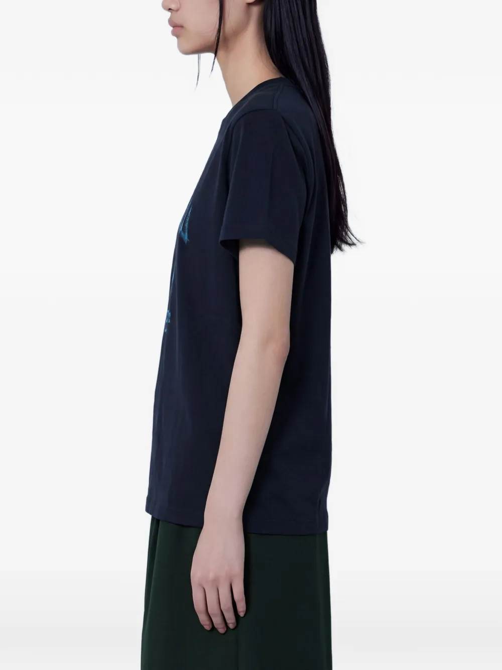 GANNI T-shirt met aardbeienprint Zwart