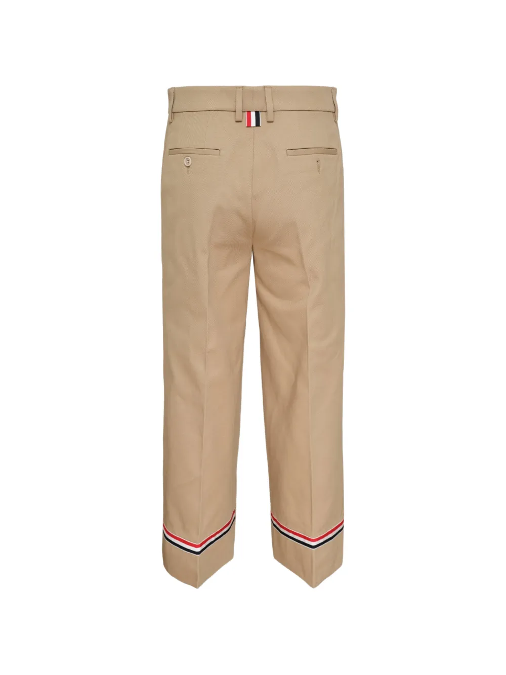 Thom Browne Katoenen-gabardine broek met RWB-streep Beige