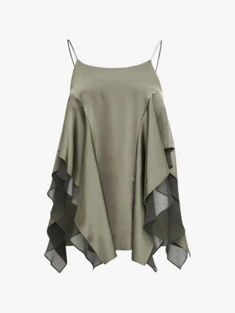 YCH ruffled spaghetti-strap top