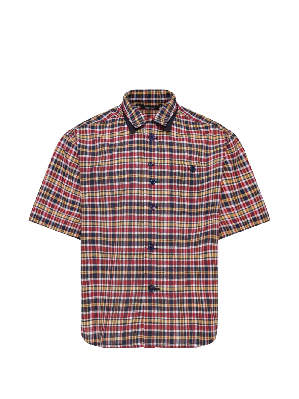 Undercover check short-sleeve shirt - Rosso