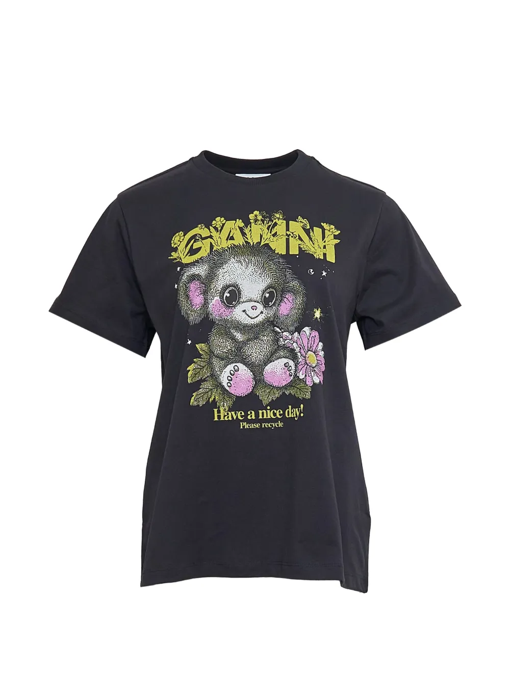 GANNI graphic-print T-shirt - Grau
