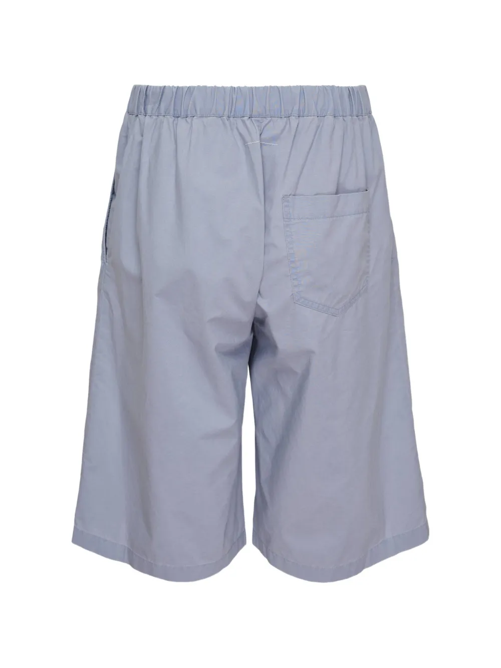 MM6 Maison Margiela Shorts met elastische tailleband en logoprint Blauw