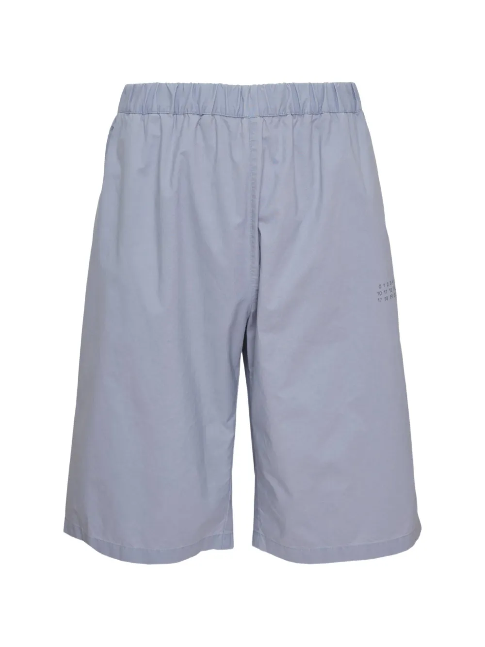 MM6 Maison Margiela elasticated-waistband logo-print shorts - Blue