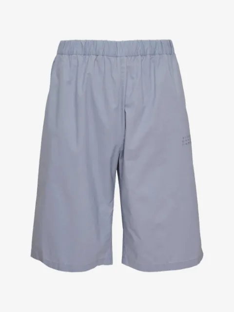 MM6 Maison Margiela bermudas con pretina elástica y logo estampado